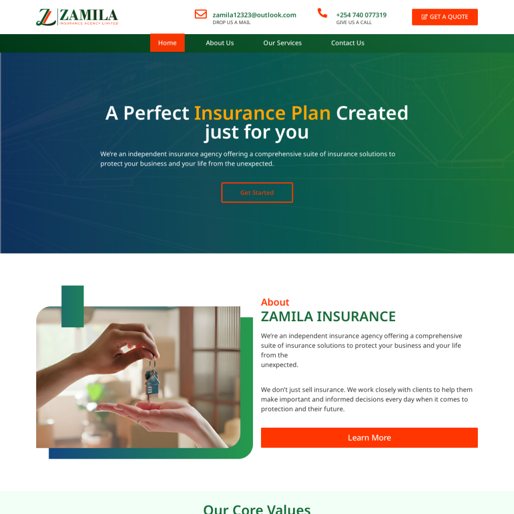 Home ZAMILA INSURANCE AGENCY LIMITED 1